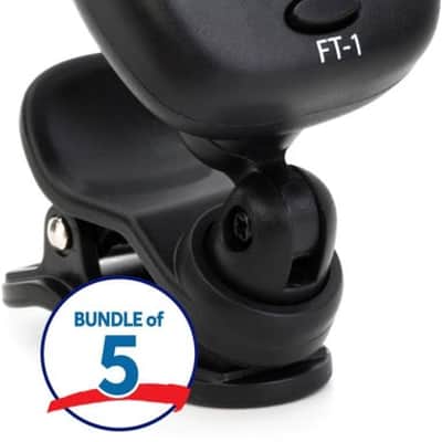 Fender FT-1 Pro Chromatic Clip-on Headstock Tuner 5-pack image 3