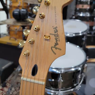 Fender Deluxe Series Stratocaster MIM w/ EMG Pick Ups - 2000s - Black/Gold W/ Gig Bag (C016-48) image 4