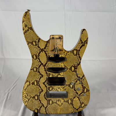 Unbranded Super Strat Style Electric Guitar Body HSS - Custom Snake Skin Finish image 1