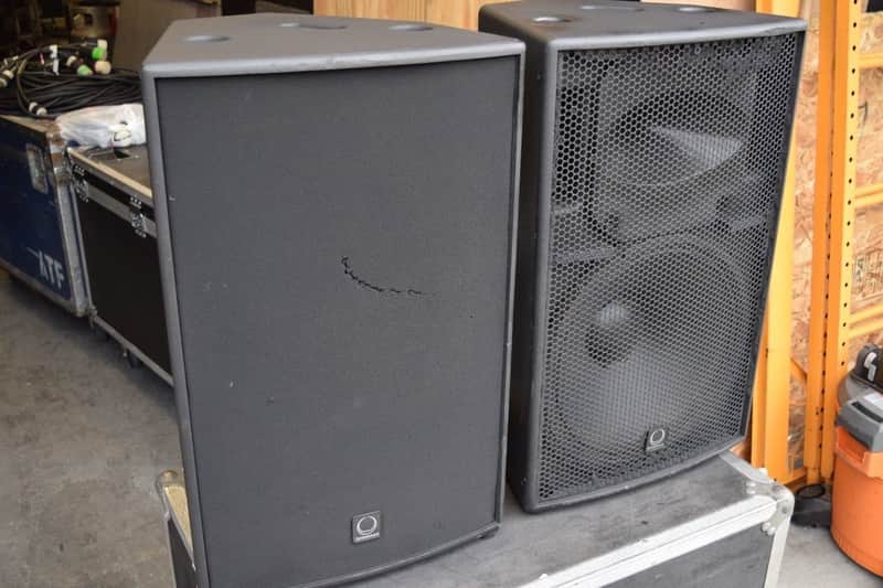 TurboSound Q-Light TQ-315 Two-Way Full Range Monitor *PAIR* With Road Case image 1