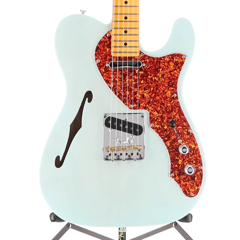 Fender Certified Pre-Owned American Professional II Telecaster Thinline, Maple Fingerboard, Transparent Daphne Blue (T13) (11319) image 1