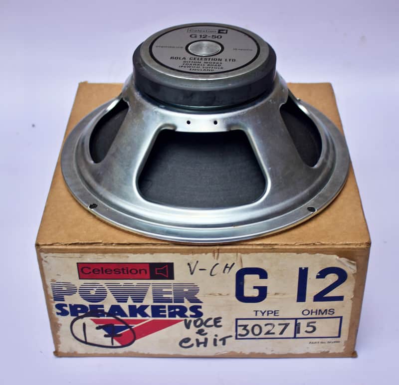 Rola celestion G12-50, 15 Ohm '80 production, NIB 50W vintage guitar speaker image 1