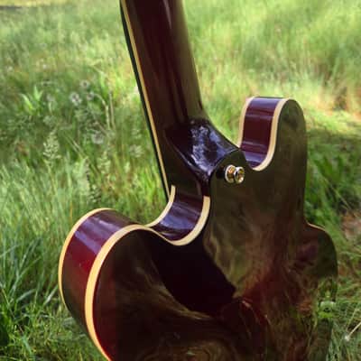 Epiphone Riviera Custom P93 Wine Red, Tone Pros roller Bridge brand new, Kluson Vintage locking tuners brand new! Beautiful custom gig bag brand new. image 4