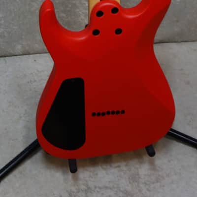 In Stock! Jackson Pro Plus Series DK Modern MDK7 HT 7 string guitar / Satin Red w/ Black bevels image 3
