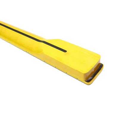 Left Hand 22 Fret Guitar Neck – 25.5" Scale Maple with Rosewood Fretboard, Block Inlay, Yellow Gloss image 4