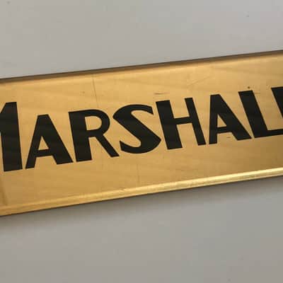 Vintage 1960's 1964 1965 Marshall Block Logo Amp Badge JTM45 JTM Plexi Guitar Amplifier Gold image 5