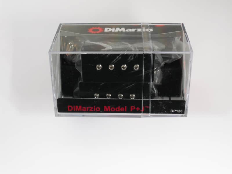 DiMarzio Model P + J Bass Pick-up Set Black  W/Nickel Poles DP 126 image 1