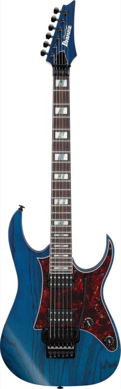 Ibanez RG Prestige 6str Electric Guitar w/Case - Transparent Deep Blue Flat