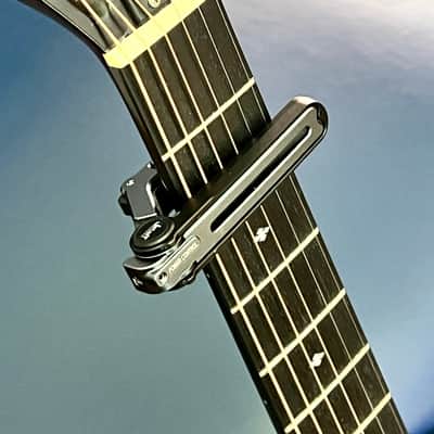 JStaff S1 Gliding Capo - Aluminum & Silicone Roller Capo for Acoustic & Classical Guitars Silver image 3