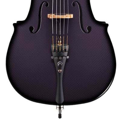 Glasser Carbon Composite Acoustic Electric 5-String Cello Outfit 4/4 size 2020s Purple image 2