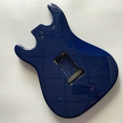 Blue SSH Guitar Stratocaster Strat Style Double Cutaway Basswood Body image 5