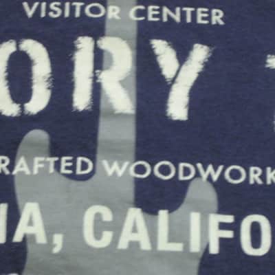 pre-owned / worn genuine Fender - Fender Factory Tour (Corona, California USA) - short sleeve T-Shirt, Men's X-Large (XL) Navy Blue with Creme & Gray Graphic, 100% preshrunk cotton, late 2000s to early - mid 2010s image 20