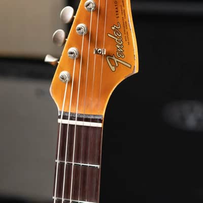 Fender Custom Shop 1965 Stratocaster Super Heavy Relic Electric Guitar - Super Faded Aged Sherwood Green Metallic over 3-Color Sunburst with Hardshell Case image 5