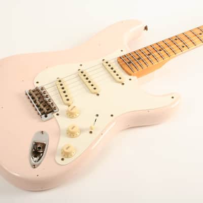 Fender Custom Shop 1956 Stratocaster Journeyman Relic Faded Aged Shell Pink CZ580311 image 3