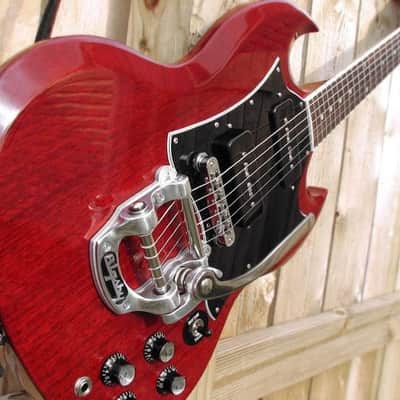 EZ BoltOn Bigsby B5, Vibe V5 Short Tail, roller bridge, Spoiler, Fits Gibson/Epi Large Pickguard SG. image 1