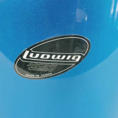 Ludwig Accent Drum 13 X 10 Mounted Tom Blue Sparkle -Made In Taiwan image 2