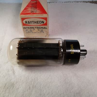 60's Raytheon USA 5U4GB = 5AS4A Black Plate Rectifier Tube 5U4 GB = 5AS4 A NOS New in Box Super High Rating 4750/4750=118% image 3
