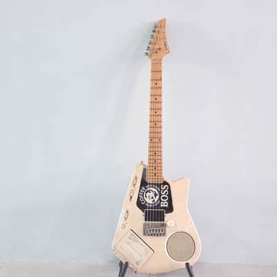 Casio EG 5 Electric Guitar with Onboard Cassette Deck / Amplifier 1980s made in japan - White