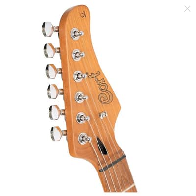 Cort G200SE Aged Cream; roasted maple neck and H-S-S versatility with throwback finishes image 11