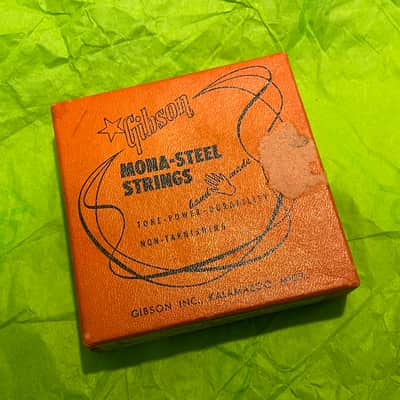 NOS vintage 1950's MONA-STEEL Gibson string box (third strings) ELECTRAHARP Hawaiian guitar case candy image 1
