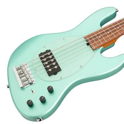 Sadowsky MetroExpress 21-Fret Vintage M Bass Morado Fingerboard 5-String - Solid Sage Green Metallic High Polish image 7