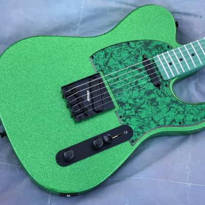 Video! Telecaster HH Metallic Green Sparkle Flake 4-Way Coil Split image 5