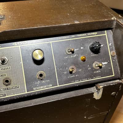 Magnatone Estey Custom 460 2-Channel 35-Watt 2x12" Guitar Combo with 5" / 7" Midrange Drivers 1960s - Brown image 5