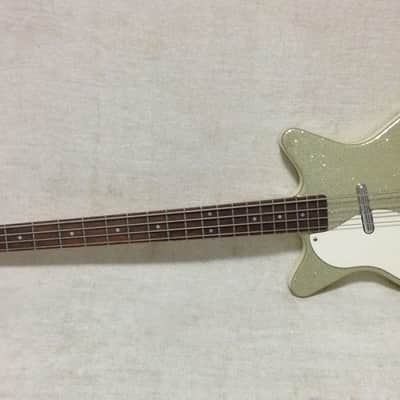 Lefty Danelectro DC BASS 1998 Silver Sparkle Left Handed image 1