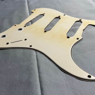 Vintage USA 54 8 Hole 50's Fender Stratocaster 56 Vintage Pickguard Celluloid / Nitrate White / Cream 1954 thru 58 RI image 6