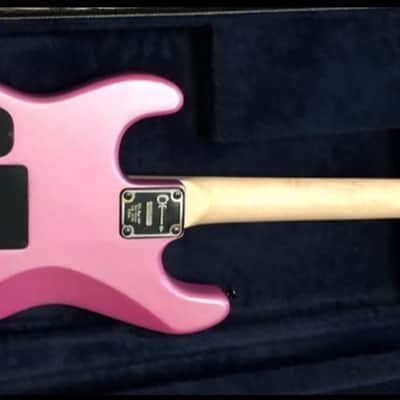 1986 USA Charvel San Dimas Original Pink Pearl Ebony Slab Pearl Dots image 13