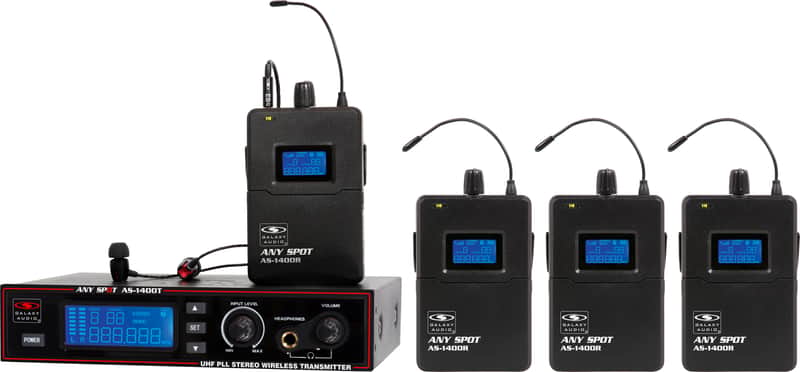 Galaxy Audio AS-1400-4M Any Spot Wireless In-Ear Monitor System (4 Receivers) image 1