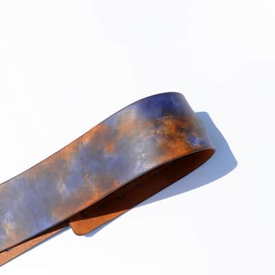 burnyblack custom bass,guitar strap - moon 3 brown/darknavy image 10