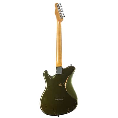 Fame Custom TL RW Worn Olive over Sunburst - Electric Guitar image 3