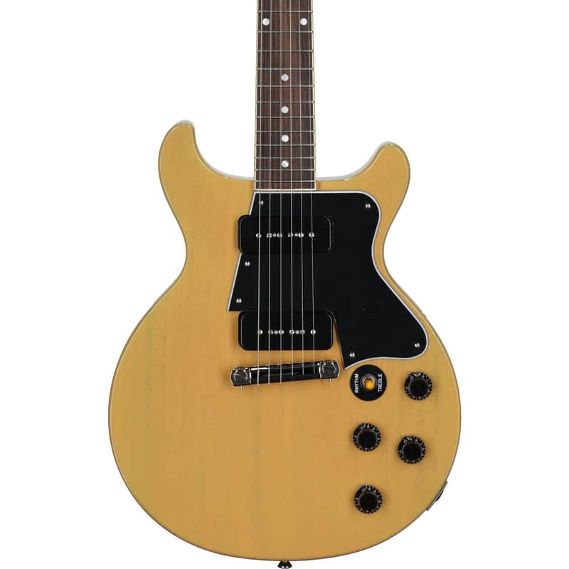 Epiphone Inspired by Gibson Custom 1960 Les Paul Special Double Cut Reissue Guitar w/ Hardshell case - TV Yellow image 1