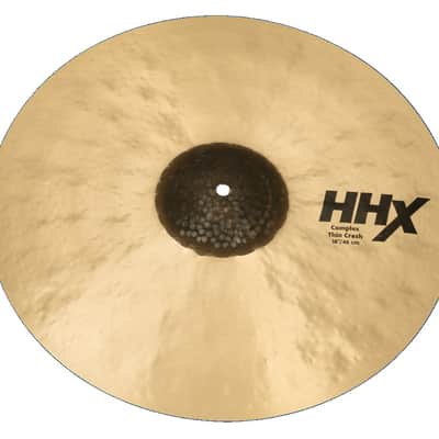Sabian *Pre-Order* HHX 18" Complex Thin Crash Natural Finish Cymbal +Shirt & Sticks Bundle Pack Special Order Authorized Dealer image 2