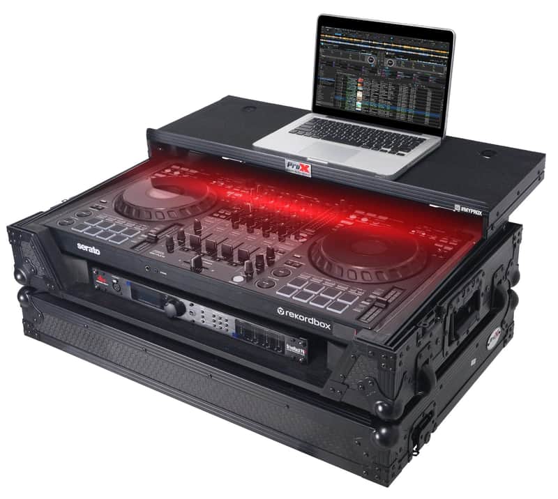 ProX XS-DDJFLX10WLTBLLED Flight Case For Pioneer Controller W/1U Rack Space image 1