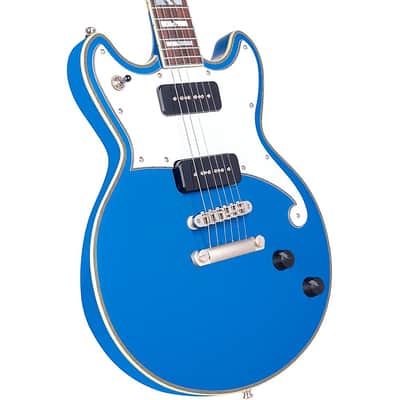 D'Angelico Deluxe Brighton Limited-Edition Solid Body Electric Guitar Regular Sapphire image 5