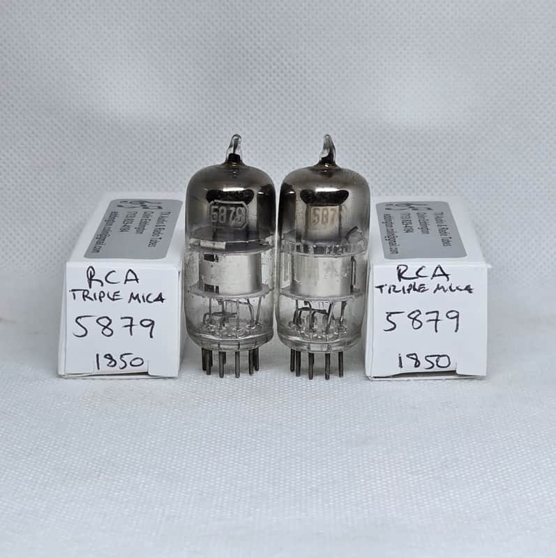 RCA 5879 Triple Mica Perfectly Matched Pair NOS image 1