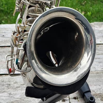 C.G. Conn Ltd. New Wonder Series II / Chu Berry Nickel Plated (L) Alto Saxophone 1926-27 Elkhart USA image 4