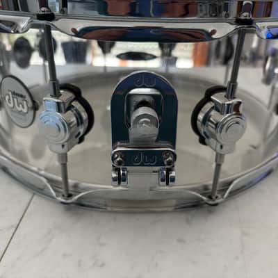 DW Design Series Acrylic 6x14" Snare Drum 2015 - Present - Clear Acrylic image 3