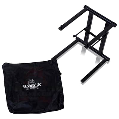 DJ Laptop Stand with Sub-Tray Shelf (2-PACK) by FAT TOAD | Folding Pro Audio Computer Tabletop Rack Stand for iPads, Mixers & Tablets | Portable PC Stand for Stage, Booth & Office image 8