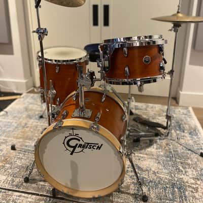 Gretsch Brooklyn Bop Kit (Jazz Sizes) 12/14/18/5x14 Satin Burnt Orange image 1