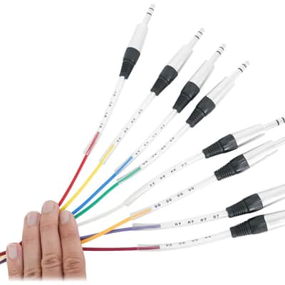Rockville SQ806 8 Channel 6 Foot 1/4" TRS Snake Cable (Male to Male) image 5