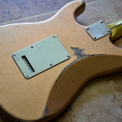 American Fender Stratocaster Custom 2012 Faded Tangerine Sparkle image 14