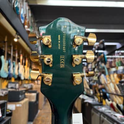 Gretsch Japan Broadkaster LX Center Block Electric Guitar with String-Thru Bigsby Cadillac Green w/Hard Case image 8