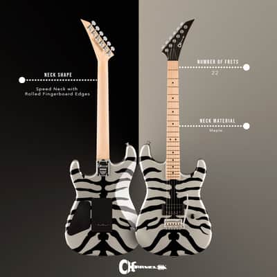 Charvel Super-Stock SD1 H 2PT M 6-String Right-Handed Electric Guitar with Alder Body and Maple Fingerboard (Silver Bengal) image 5