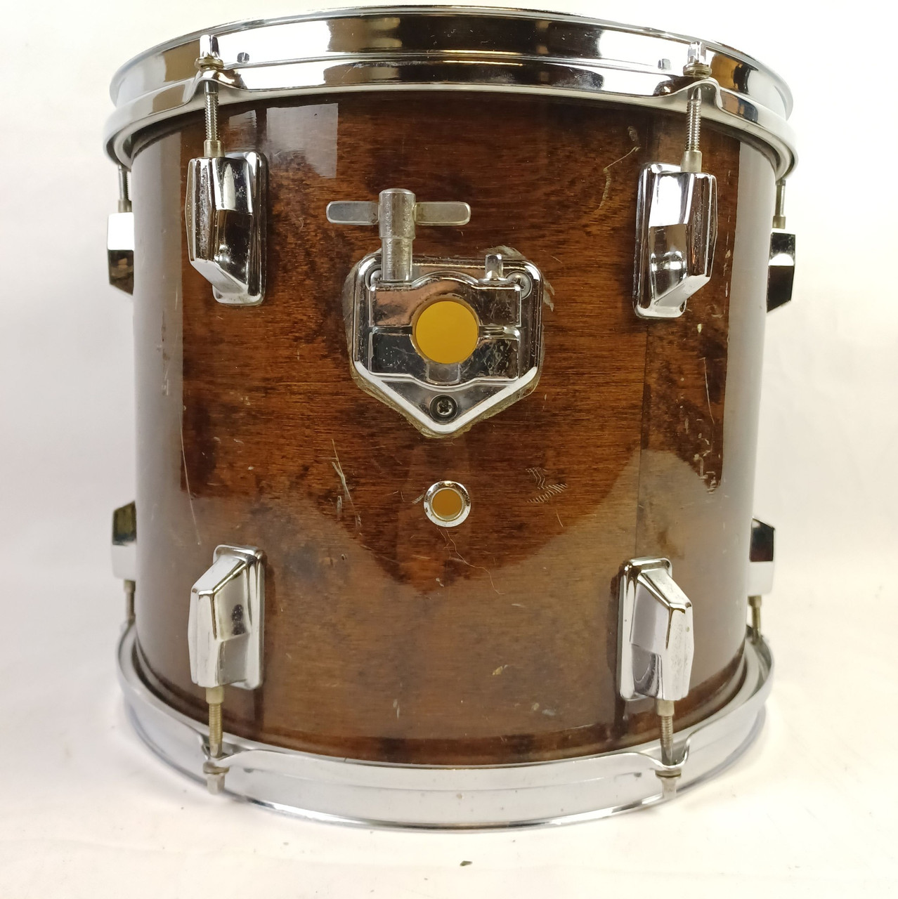 Pearl 11x13"Tom Drum Vintage 80s Walnut Lacquer All Maple Made In Japan Rack MIJ — main photograph