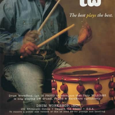 Tony Williams owned, and played DW Drums / Craviotto 14x6,5 snare drum. image 3