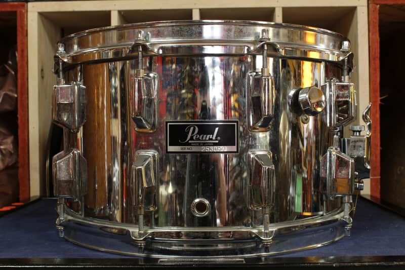 1990s Pearl 8x14 Maple Shell Snare Drum in Chrome Metal image 1