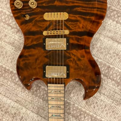 2016 Dean USA Exotic Gran Sport NAMM Show 1-Off Flamed Redwood! w/OHSC image 3